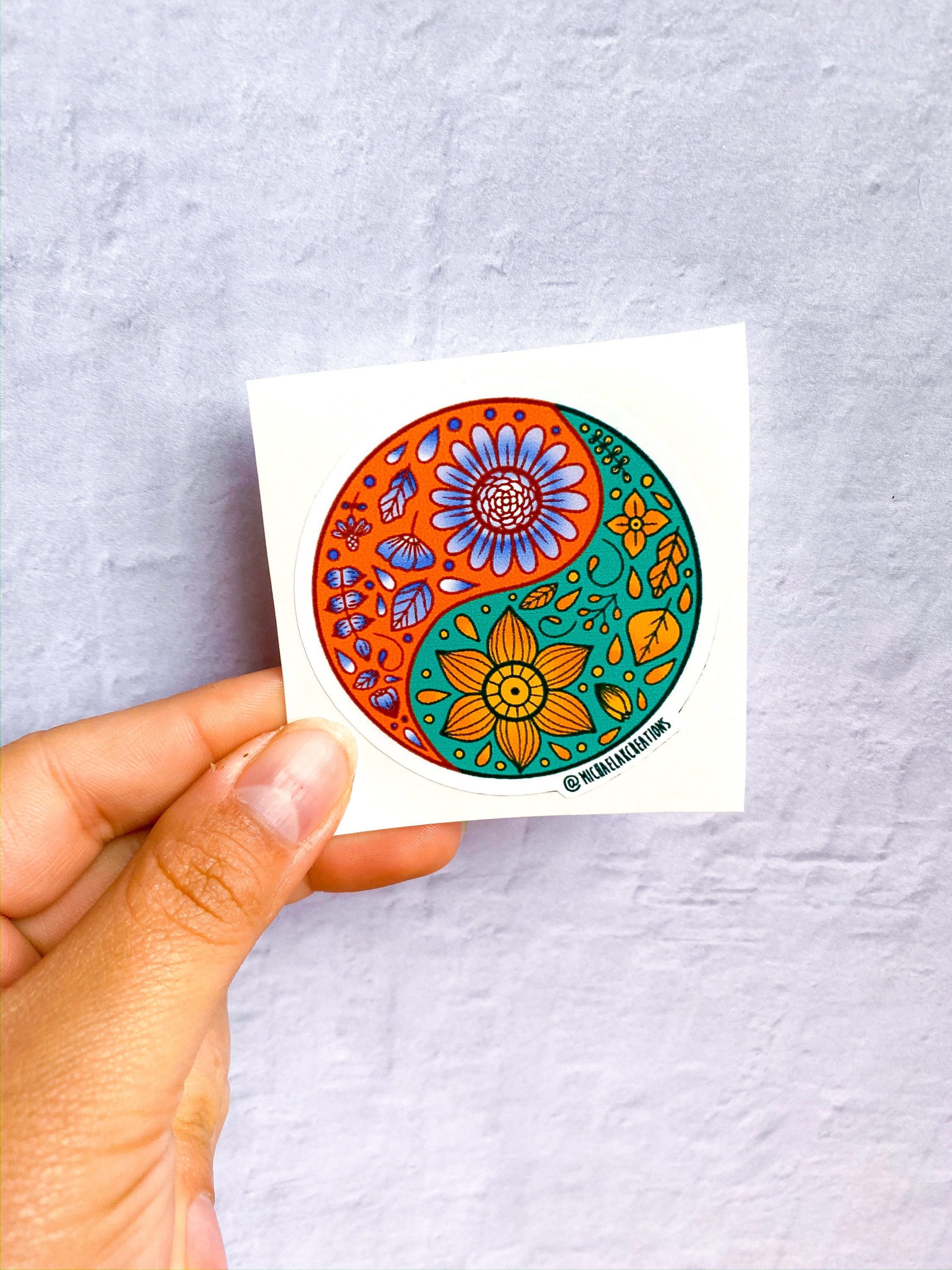 Yin Yang Sticker | Stickers for Hydroflask |  Hydroflask Stickers | l…