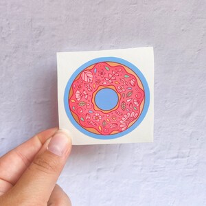 Donut Sticker | Stickers for Hydroflask | laptop stickers | Flower Stickers | Waterproof stickers | Food sticker | Foodie gift