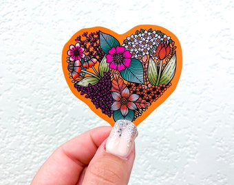 Lesbian Heart Sticker / Stickers / Stickers para Hydroflask / stickers para portátiles /Waterbottle Sticker/Waterproof Stickers/ Pride Stickers
