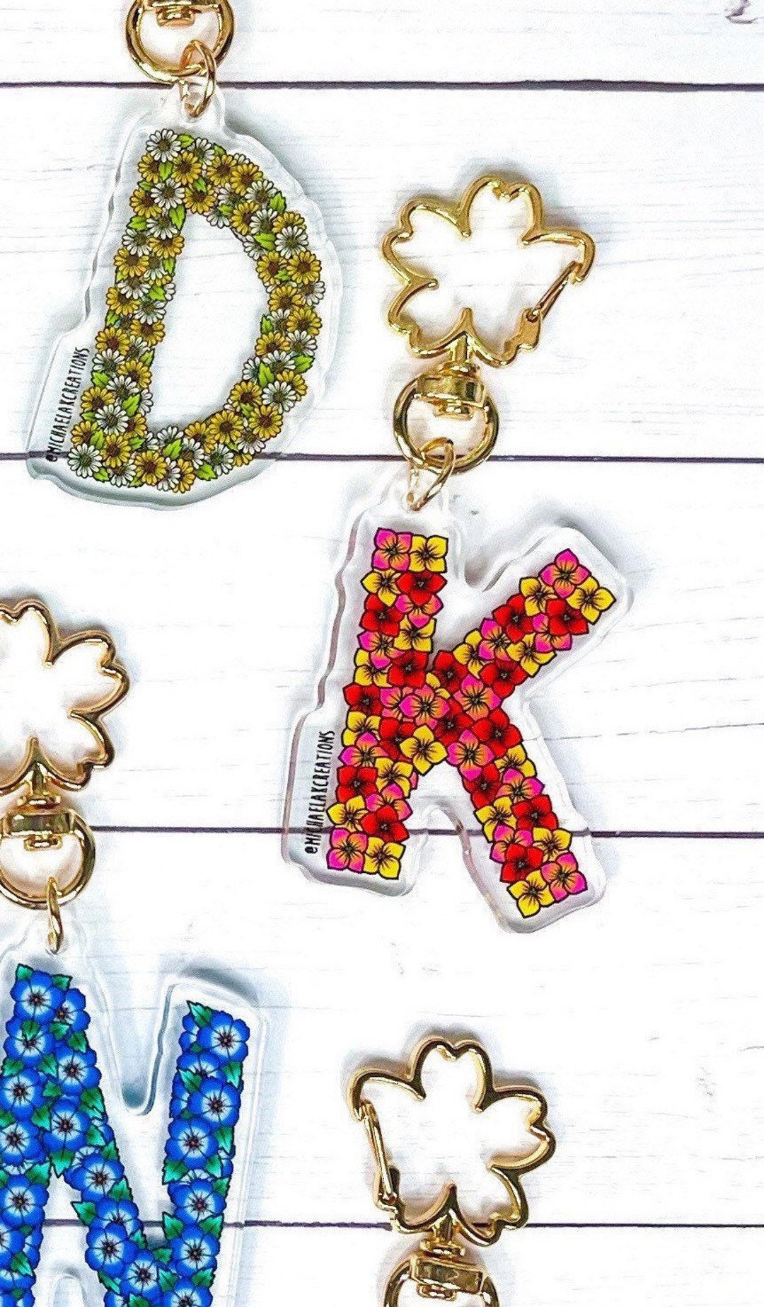 Key Chain K K Keychain | K Letter Gift | Letter Keychain | Acrylic Keychain ...