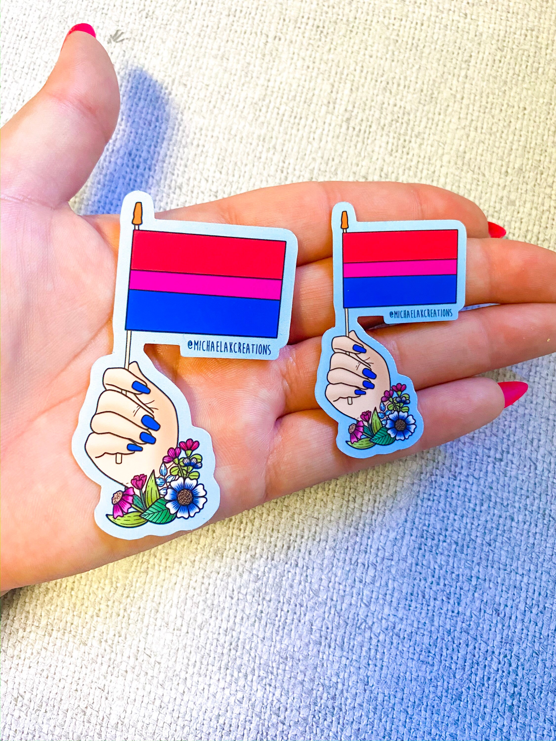 Bisexual Flag Sticker |stickers for Hydroflask | Pride Stickers ...