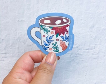 Hot Chocolate Sticker |Christmas Stickers|Stickers | Stickers for Hydroflask | laptop stickers | Waterproof Stickers | Flower Stickers