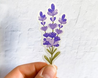Lavendel Sticker | Sticker für Hydroflask | Laptop Sticker | Laptop Sticker Blumen | Vinyl Blumen Sticker | Wasserfeste Sticker