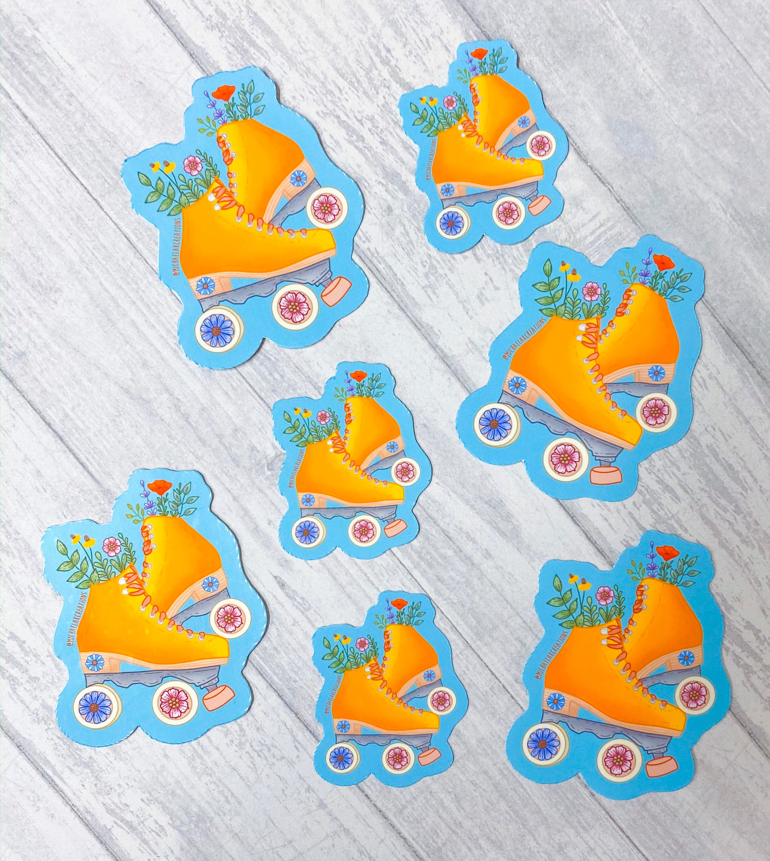 Roller Skates Sticker Stickers for Hydroflask Stickers Etsy