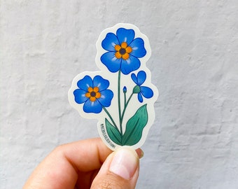 Forget me not sticker | Stickers for Hydroflask | laptop stickers | Flower Stickers | Waterproof stickers| Flower gift|Flower lover stickers