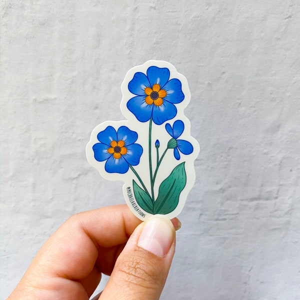 Forget me not sticker | Stickers for Hydroflask | laptop stickers | Flower Stickers | Waterproof stickers| Flower gift|Flower lover stickers