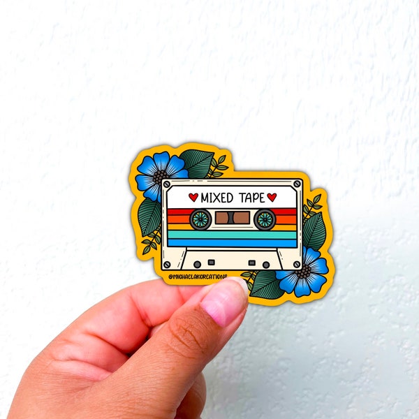 Mix tape Sticker | Mix tape Sticker | Cute Sticker| Stickers for Hydroflask | laptop stickers | Waterproof Stickers | Music Stickers