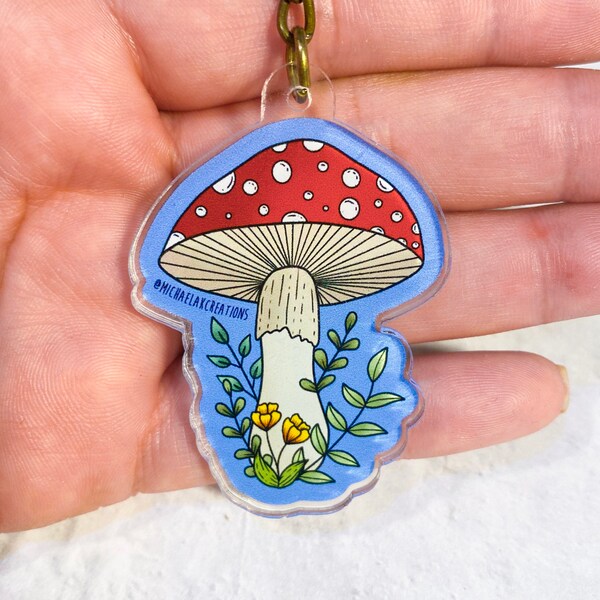 Mushroom Keychain Etsy