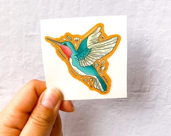 Humming Bird Sticker | Animal Sticker| Stickers | Stickers for Hydroflask | laptop stickers | Waterproof Stickers | Flower Stickers