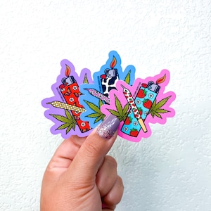 Lighter sticker |420 Sticker | Stickers for Hydroflask|Flower sticker|stoner stickers |Waterproof stickers|smoker sticker|lighter sticker