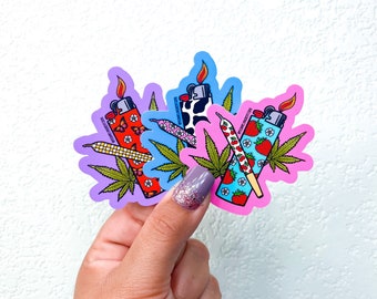 Lighter sticker |420 Sticker | Stickers for Hydroflask|Flower sticker|stoner stickers |Waterproof stickers|smoker sticker|lighter sticker