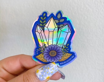 Holographic crystal sticker | witchy Sticker |crystal | Stickers for Hydroflask | laptop stickers |holographic stickers|Waterproof stickers