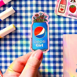 Pepsi Girl Sticker,Stickers for Hydroflask,laptop sticker,Cute Car decals,Trendy stickers,Stationary stickers,soda stickers, Pepsi stickers