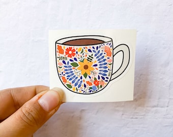 Kaffeetasse Aufkleber | Aufkleber für Hydroflask | Laptop Aufkleber | Geschenk für Kaffeeliebhaber | kleines Geschenk |wasserfester Aufkleber |Wasserflaschen Aufkleber |