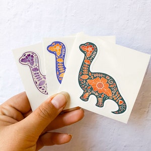 Floral Dinosaur Sticker | Dinosaur Sticker | Stickers for Hydroflask | Laptop Stickers | Waterproof Sticker | Gifts for Her