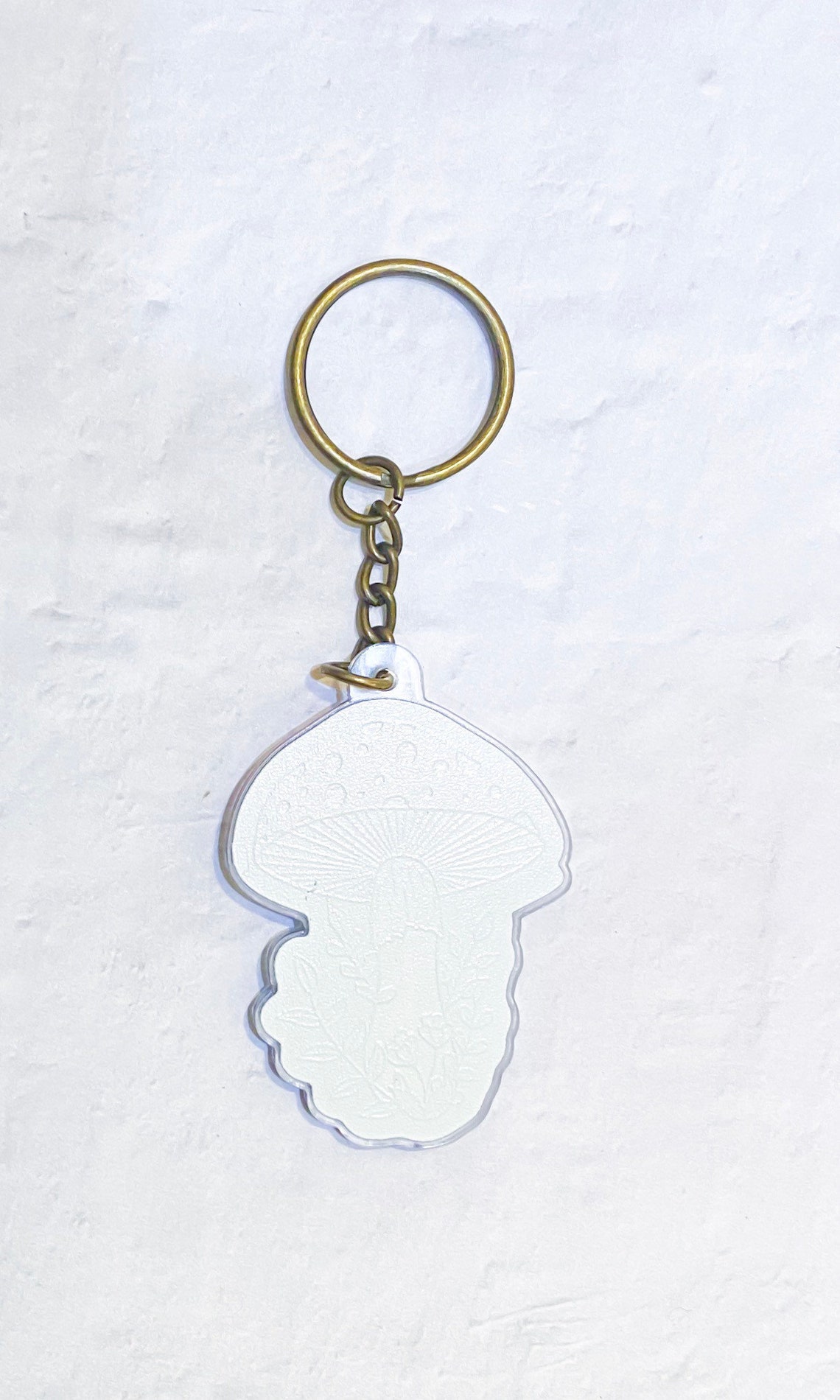 Mushroom Keychain Acrylic Keychain Floral Keychain Etsy.de