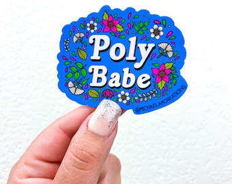 Poly Babe Sticker / Stickers / Stickers para Hydroflask / stickers para portátiles /Waterbottle Sticker/Waterproof Stickers/ Pride Stickers