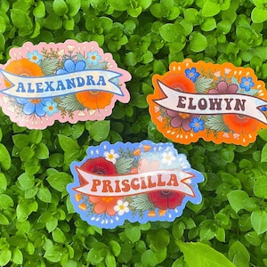 Alexandra Stickr Names Custom Name Sticker | Name Sticker| Stickers for Hydroflask | Laptop ...