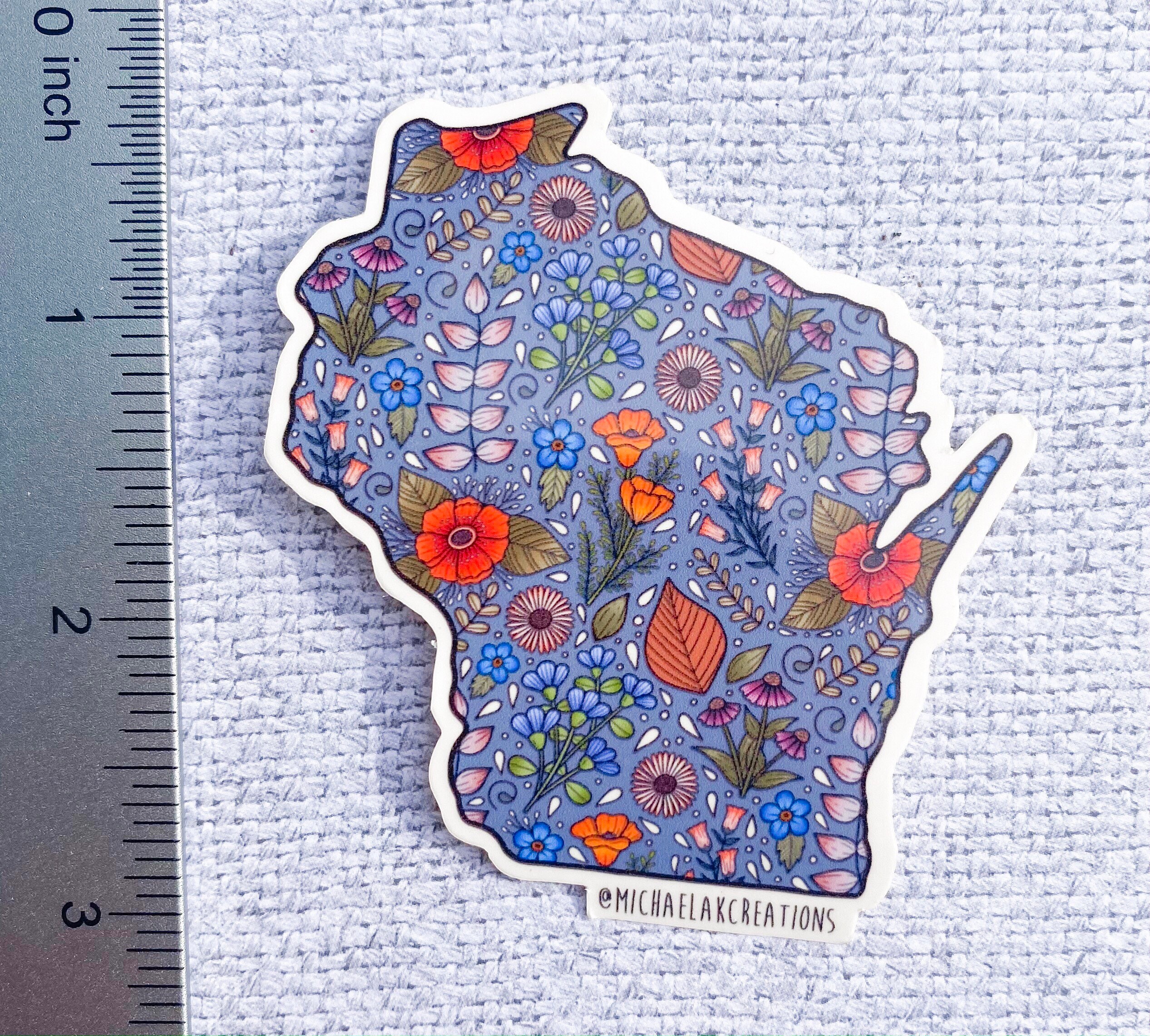 Wisconsin Map Sticker Wisconsin Stickers|wi Stickers |stickers for Hydroflask | Laptop ...