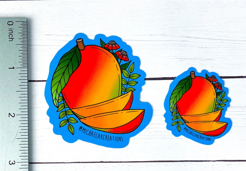 Mango Label Sticker Mango Sticker | Stickers | Stickers for Hydroflask|flower Sticker ...