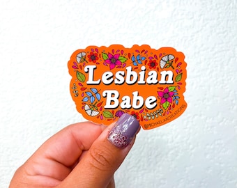 Lesbian Babe Sticker / Stickers / Stickers para Hydroflask / stickers para portátiles /Waterbottle Sticker/Waterproof Stickers/ Pride Stickers