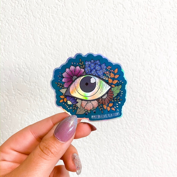 Holographic Eye Stickers Etsy