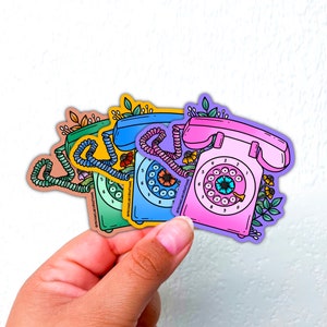 Retro Phonesticker, pegatinas para Hydroflask, pegatinas para portátiles, bonitas pegatinas para coche, pegatinas de moda, pegatinas estacionarias, pegatinas decorativas, pegatinas retro