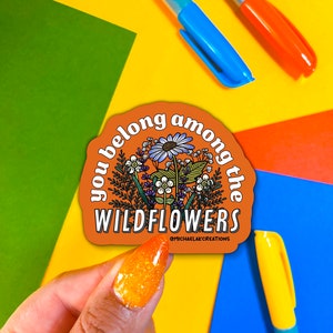 Vous faites partie des stickers fleurs sauvages |Autocollants pour Hydroflask|autocollants pour ordinateur portable |Stickers fleurs sauvages|autocollants imperméables|autocollants fleurs |
