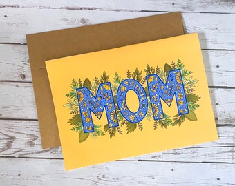 Floral Grußkarte | Muttertagskarte | Muttertagsgeschenk | Muttertag | Grußkarte für Mama