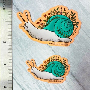 Snail Sticker | Stickers for Hydroflask | Laptop Stickers | Flower ...