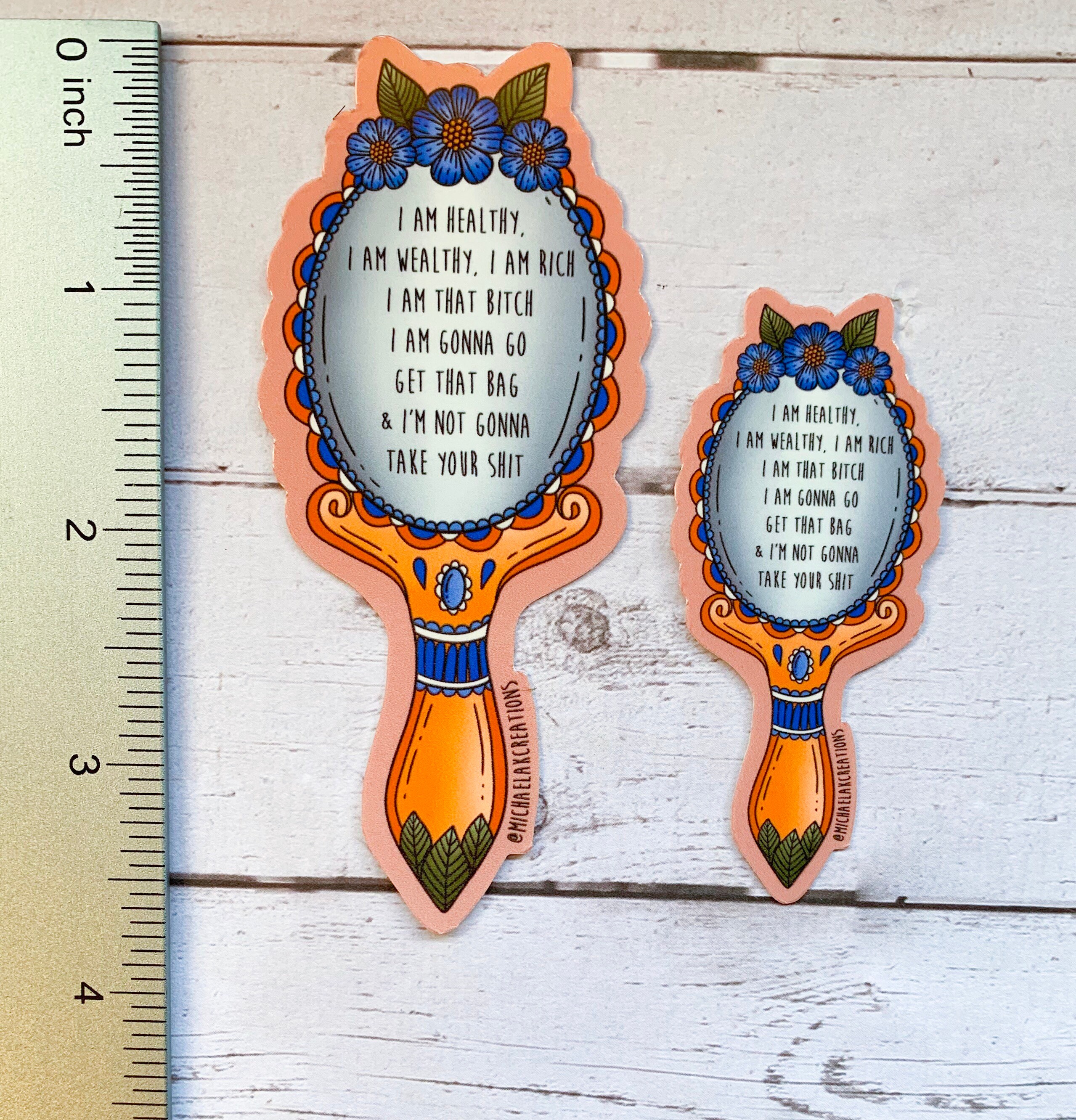 Mirror Sticker feminist Stickerstickers for Hydroflask I Am Etsy