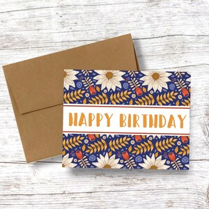 Happy Birthday Card | Floral Greeting Card | Birthday Card | Thank you card | Mother’s Day card  | Greeting Card