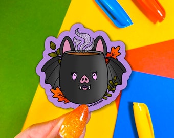 Bat Mug sticker | Stickers for Hydroflask | laptop stickers | Bat Stickers | Waterproof stickers| witchy stickers |halloween stickers