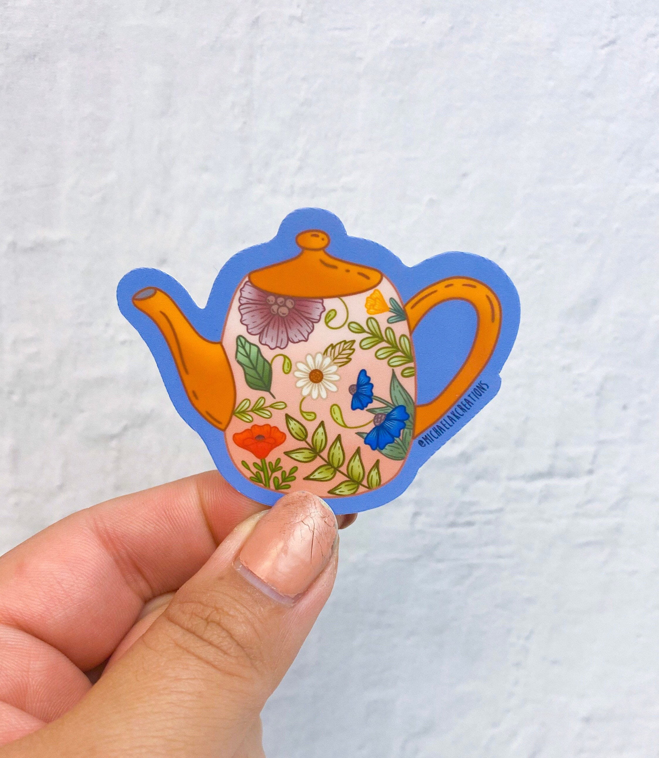 Teapot Sticker Tea Pot Sticker | Stickers | Stickers for Hydroflask | Laptop Stickers ...