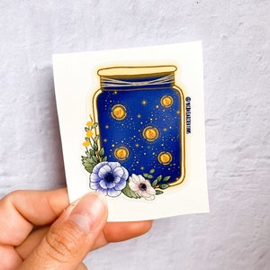 Firefly Jar Sticker | Stickers for Hydroflask |  Hydroflask Stickers | laptop stickers | Waterproof Stickers | Flower Stickers | small gift