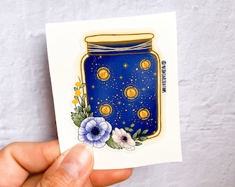 Firefly Jar Sticker | Stickers for Hydroflask |  Hydroflask Stickers | laptop stickers | Waterproof Stickers | Flower Stickers | small gift