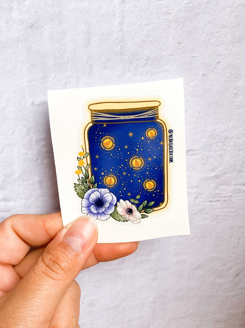 Firefly Jar Sticker Stickers for Hydroflask Hydroflask Etsy