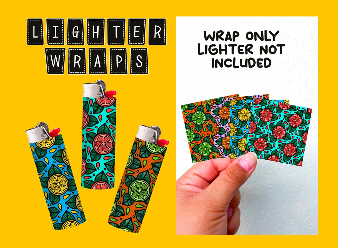 Citrus Lighter Wraps Lighter Stickers Wrapped Lighters Stoner Gift