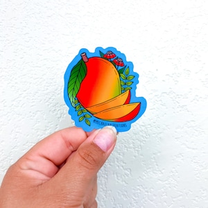 Mango sticker | Stickers | Stickers for Hydroflask|Flower sticker|Summer stickers |Waterproof stickers|Fruit sticker|Food sticker