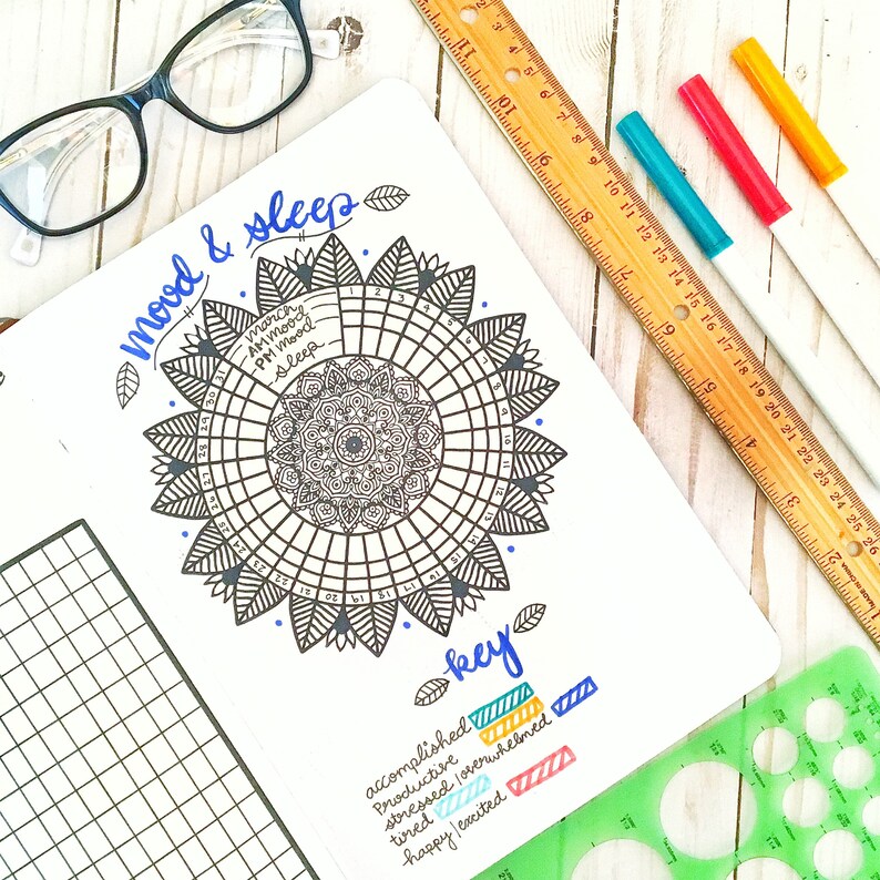 Mandala Mood Tracker Digital Dowload/ Printable | Etsy