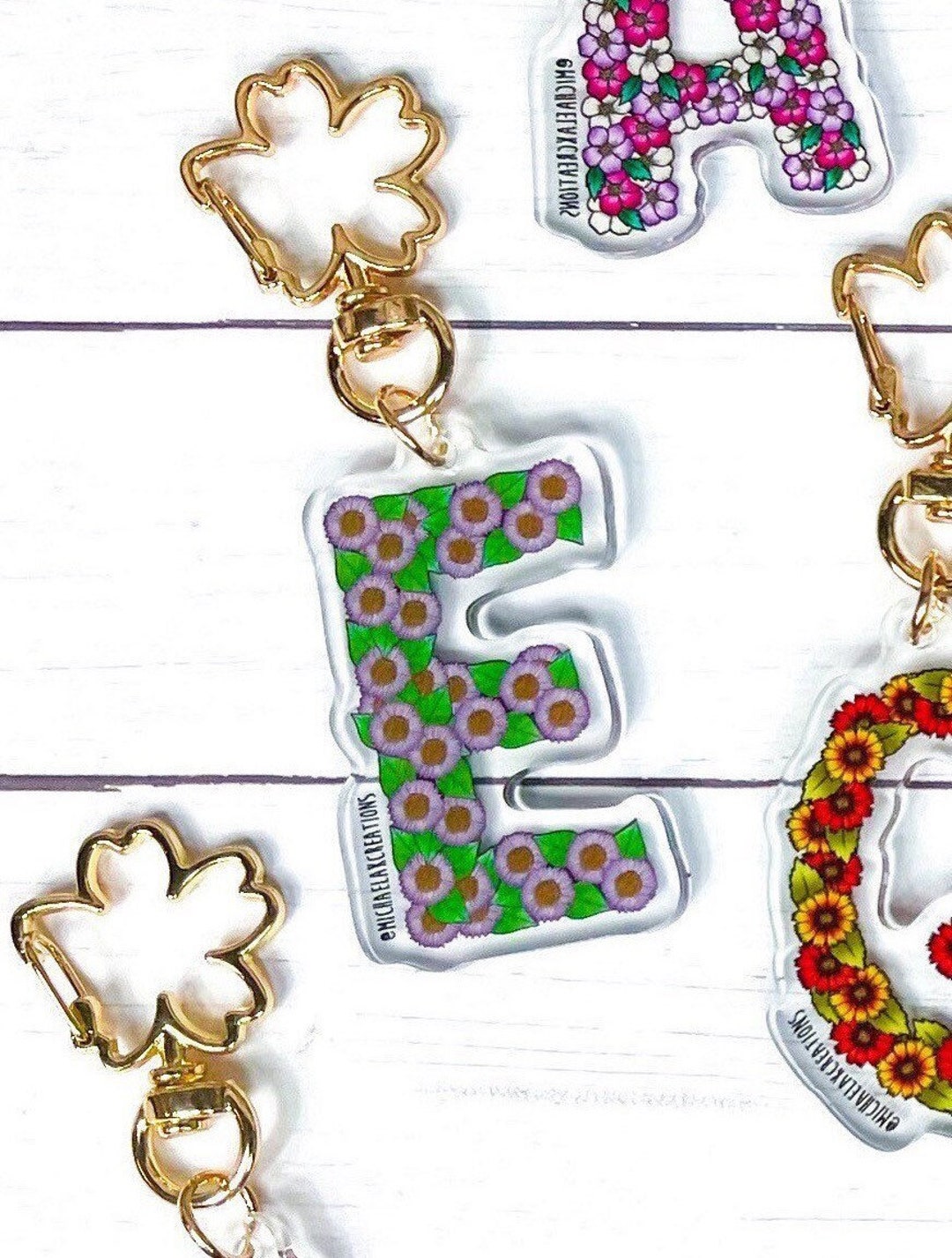 E Keychain | E Letter Gift | Letter Keychain | Acrylic Keychain ...