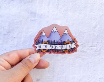 Mountain Sticker | Stickers | Stickers for Hydroflask | laptop stickers |  Water bottle Sticker | Waterproof Stickers | Flower Stickers