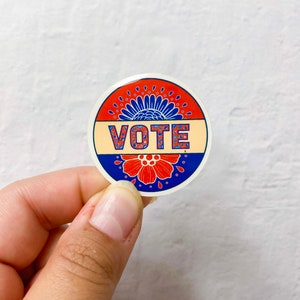 Vote sticker | stickers  | Stickers for Hydroflask | laptop stickers |  Water bottle Sticker | Waterproof Stickers | Flower Stickers