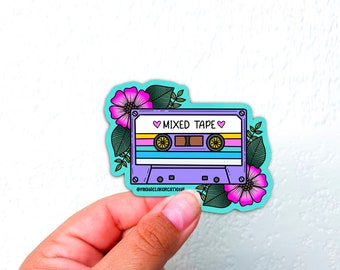 Mix tape Sticker | Mix tape Sticker | Cute Sticker| Stickers for Hydroflask | laptop stickers | Waterproof Stickers | Music Stickers