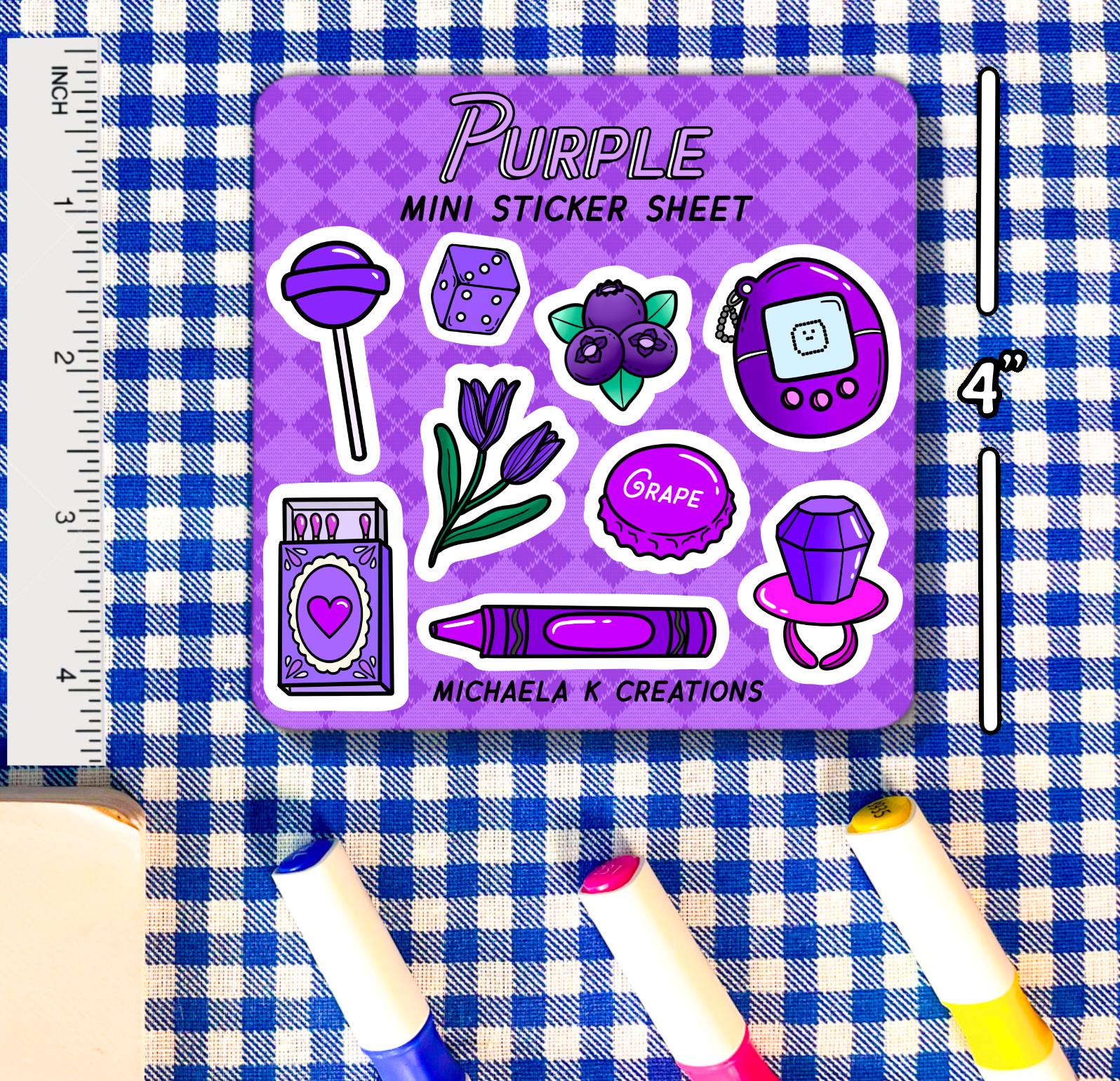 Purple Sticker Sheet ,stickers for Hydroflask,laptop Sticker,sticker ...