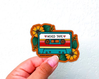 Mix tape Sticker | Mix tape Sticker | Cute Sticker| Stickers for Hydroflask | laptop stickers | Waterproof Stickers | Music Stickers