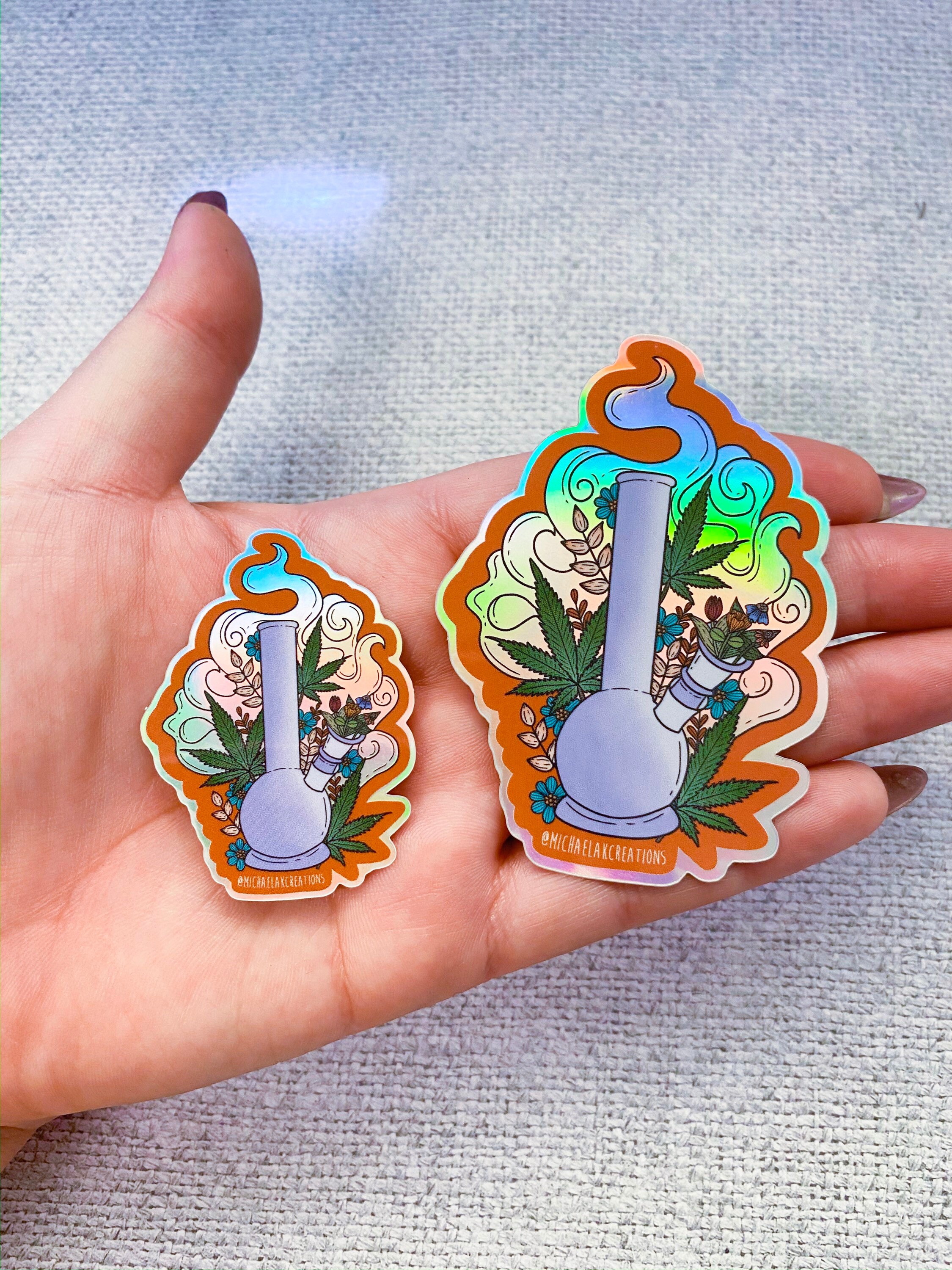 Bong Sticker 420 Sticker Stickers for Hydroflask flower Etsy