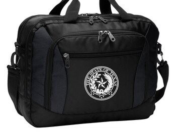Port Authority® Commuter Brief w/embroidery white TEXAS seal