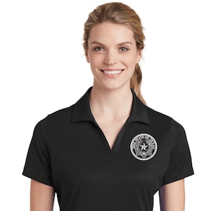 Ultra-Fine V-Neck with collar and Texas seal (Printed Logo)