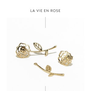 14k Gold Stud Earrings - Custom Gold Earrings, Gold Flower Earrings, Minimalist Gold Earrings, Handmade Gold Studs, Minimalist Stud Earrings